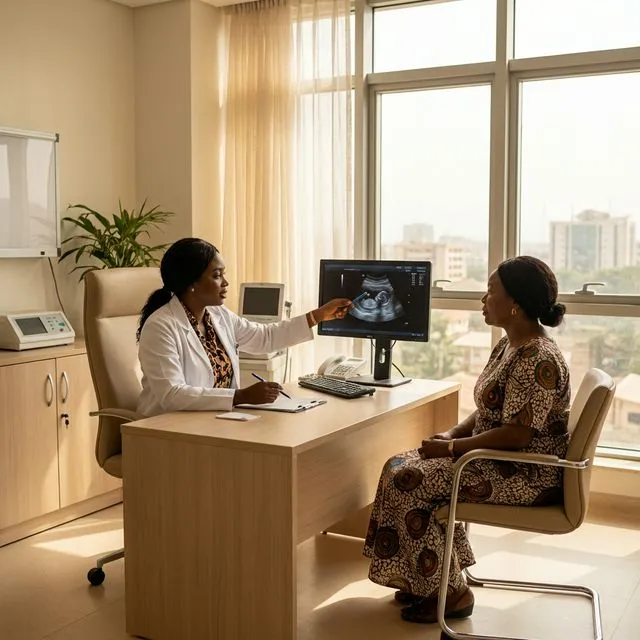 Understanding your specific diagnosis is the first step toward effective fibroid management. Female doctor explaining fibroid treatment to a patient