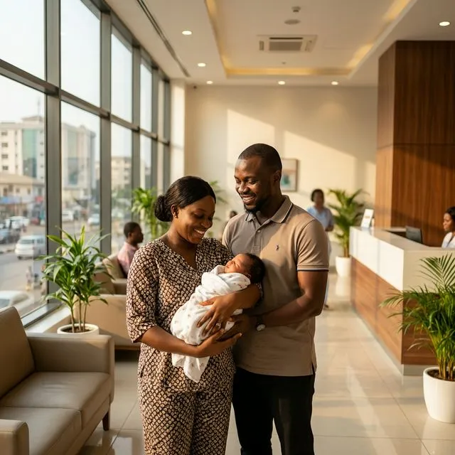 The ultimate goal: bringing your healthy baby home. Happy parents with their newborn baby