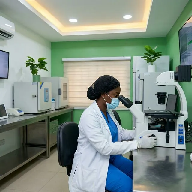 Our state-of-the-art laboratory plays a critical role in successful fertilization. Scientist in a modern embryology lab